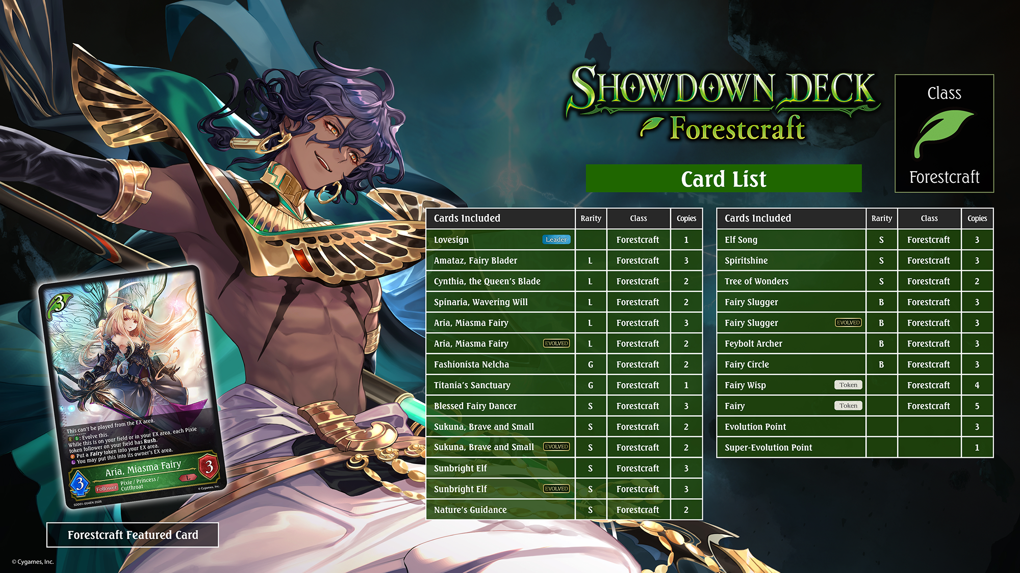 Shadowverse: Evolve - Showdown Deck - Forestcraft