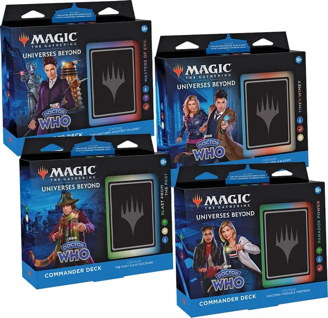 Magic the Gathering: Doctor Who Commander Deck Display: Set of 4 Decks
