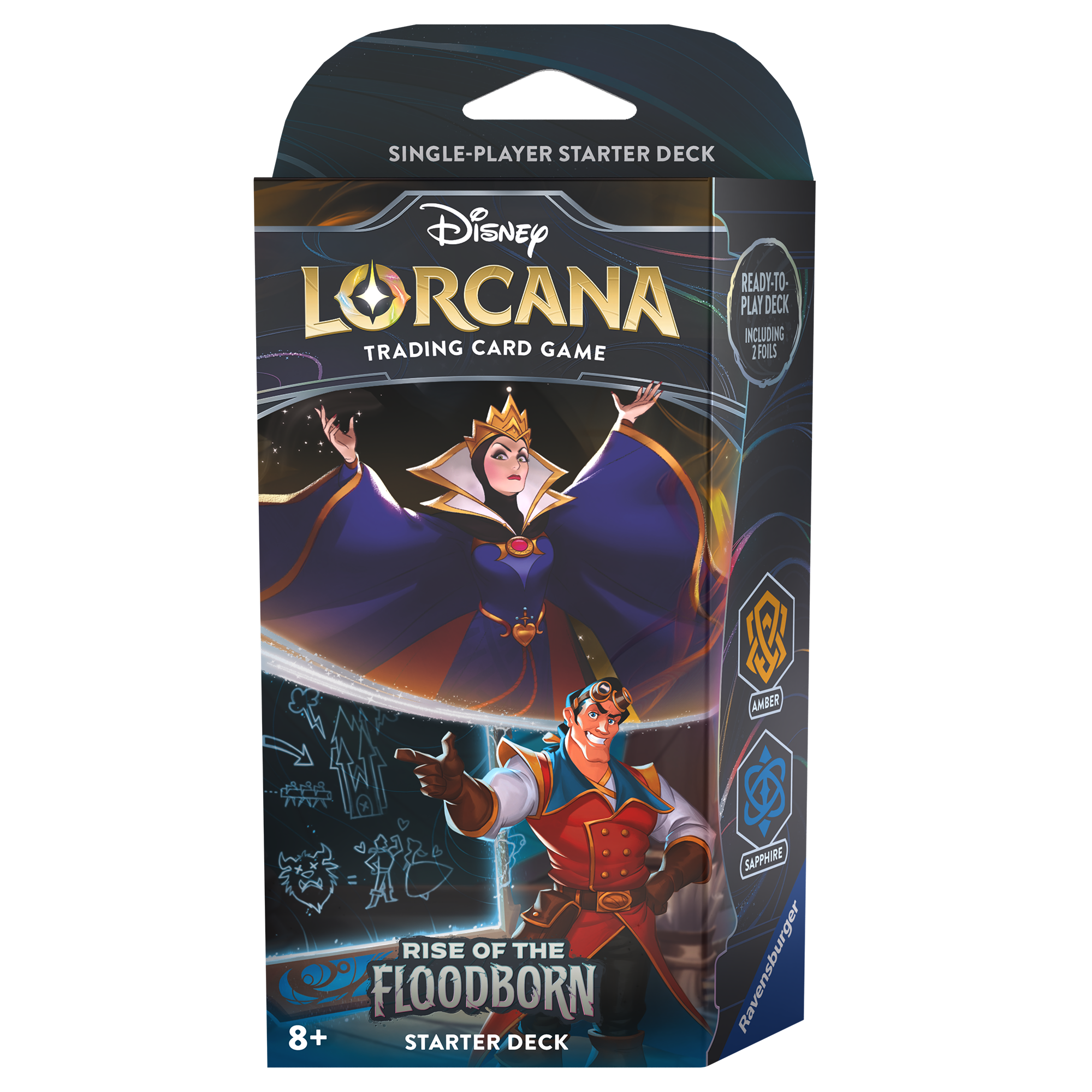 Disney Lorcana: Rise of the Floodborn Amber and Sapphire Starter Deck