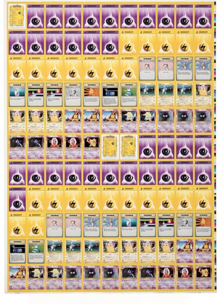 Pokemon: Base Set Zap! Theme Deck - Uncut Sheet