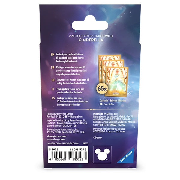 Card Sleeves: Disney Lorcana- Archazia’s Island - Cinderella (65ct)