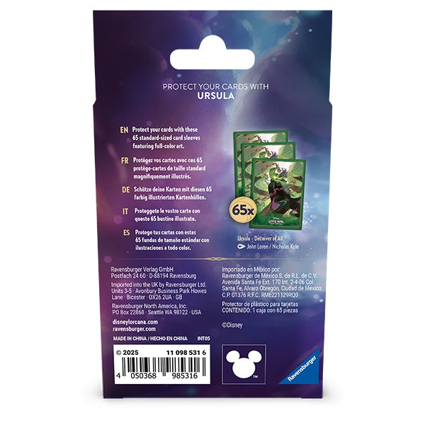 Card Sleeves: Disney Lorcana- Archazia’s Island - Ursula (65ct)
