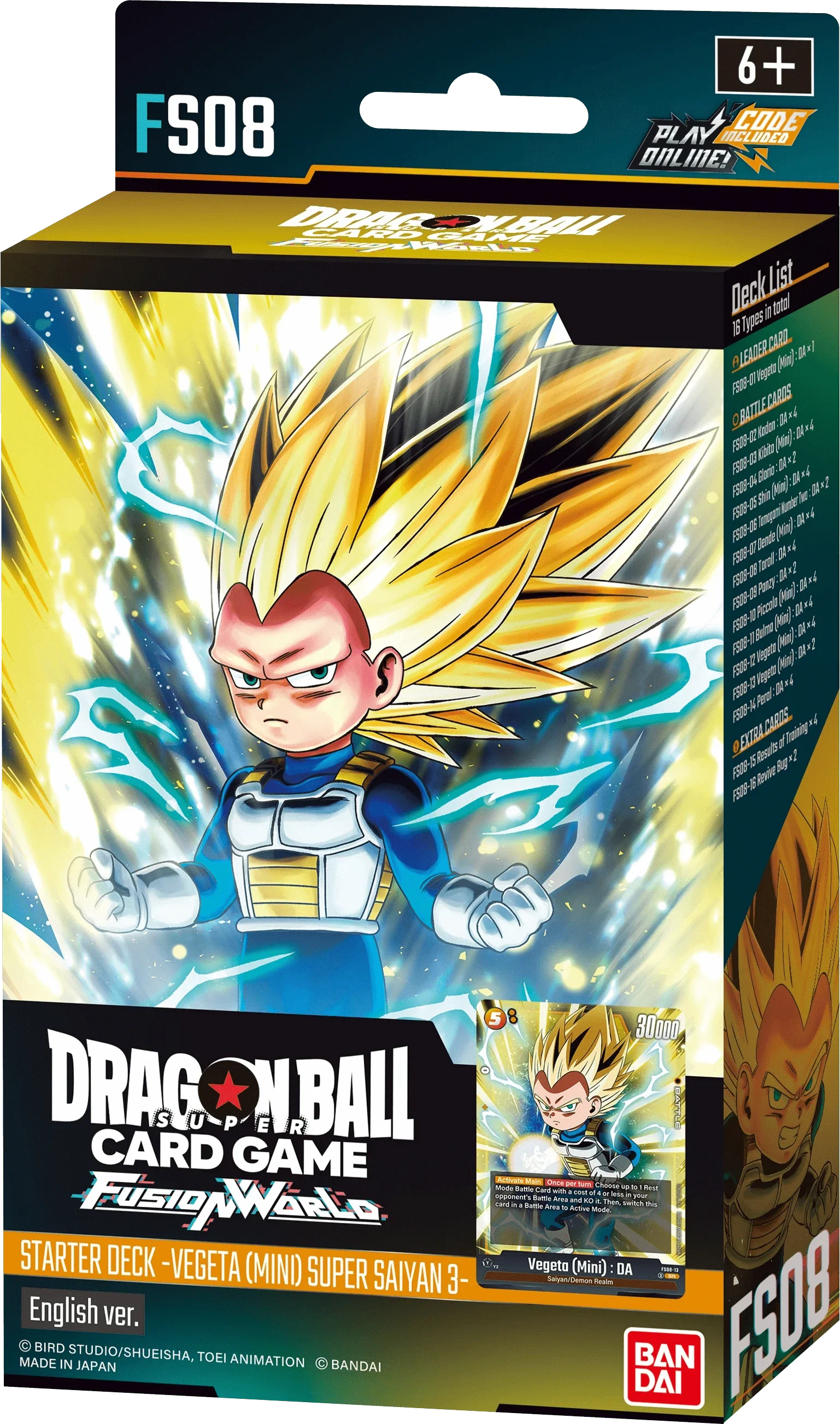 Dragon Ball Super: Fusion World - Starter Deck 08 Vegeta (Mini) Super Saiyan 3