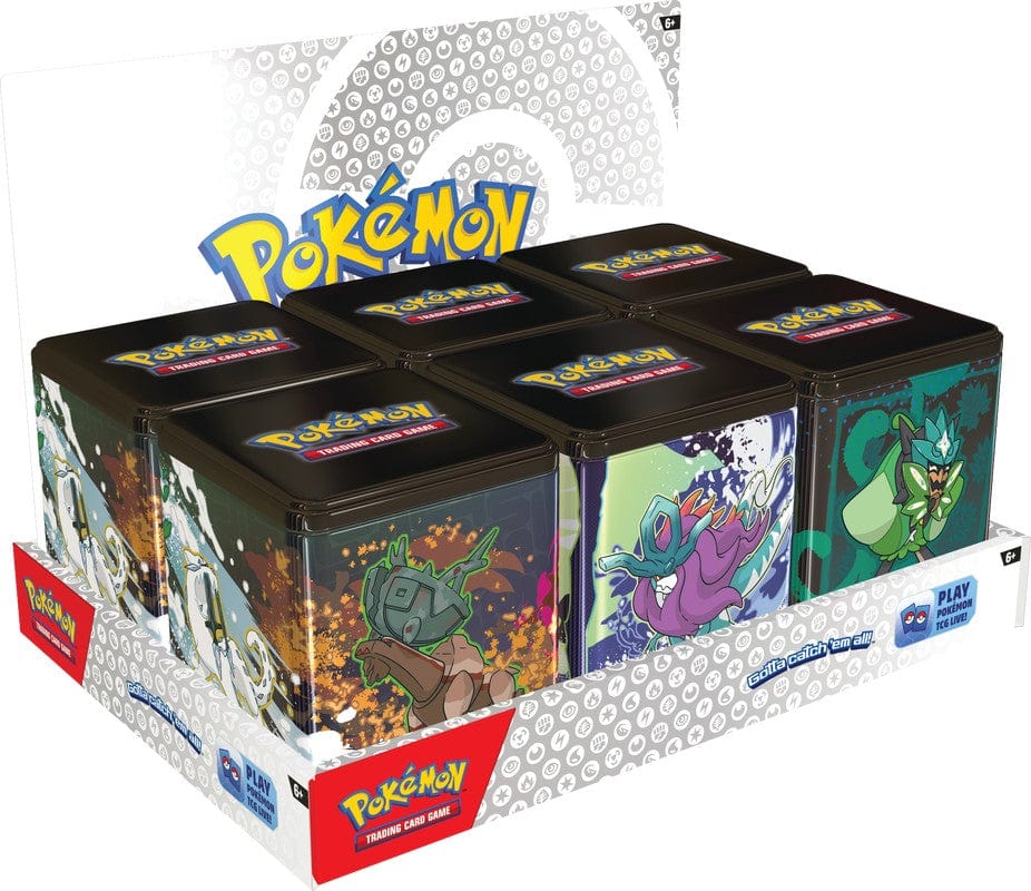 Pokemon 2025 Q1 [x6] Stacking Tins Sealed Case