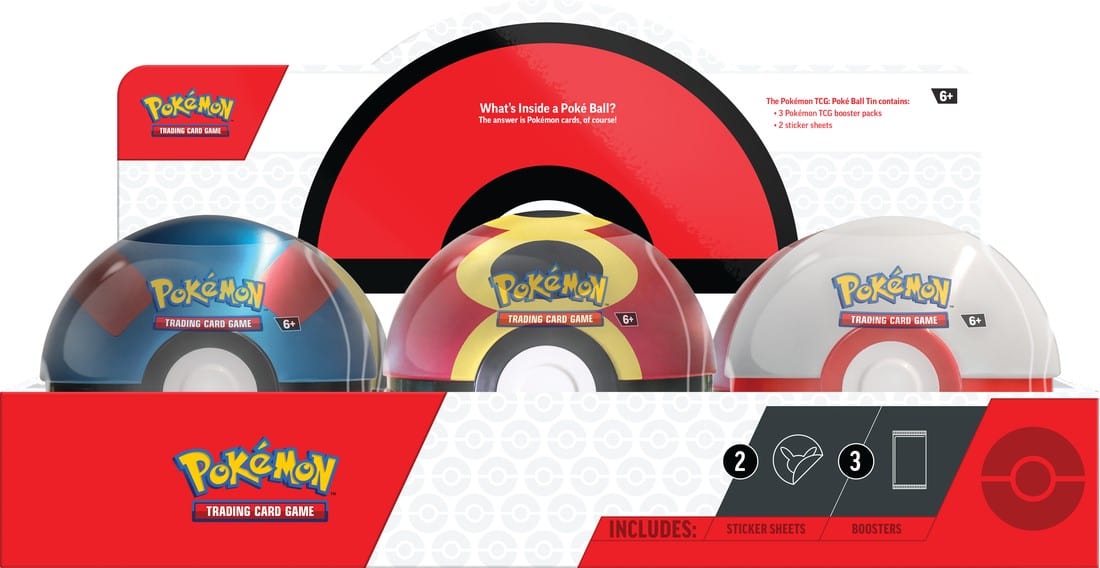 Pokemon 2025 Q4 Poke Ball Tin Display