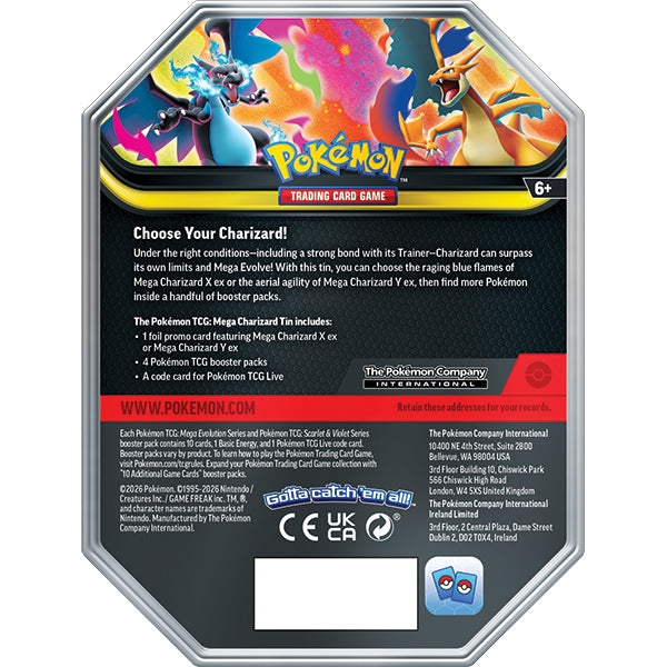 Pokemon TCG: Mega Charizard X ex Tin (presale)