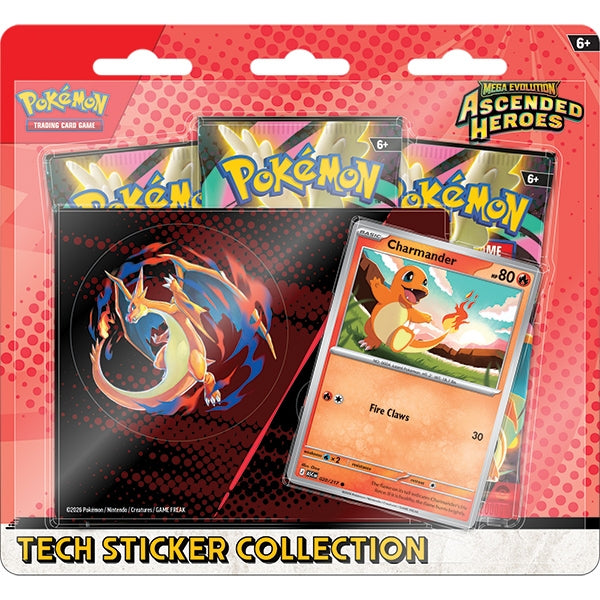 Pokemon TCG: Mega Evolution 2.5 - Ascended Heroes Tech Sticker Collection - Charmander (presale)
