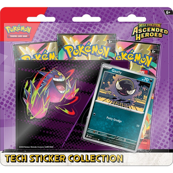 Pokemon TCG: Mega Evolution 2.5 - Ascended Heroes Tech Sticker Collection - Gastly (presale)