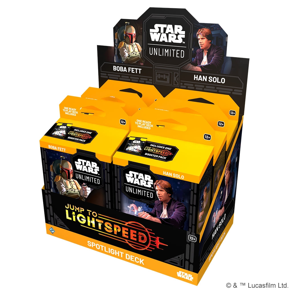 Star Wars: Unlimited - Jump to Lightspeed: Spotlight Deck Display (x6 Decks)