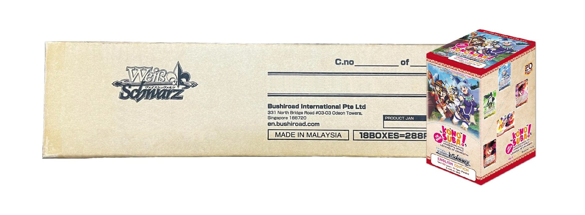 Weiss Schwarz: KonoSuba The Movie: Legend of Crimson (English Reprint) [x16] Booster Sealed Case