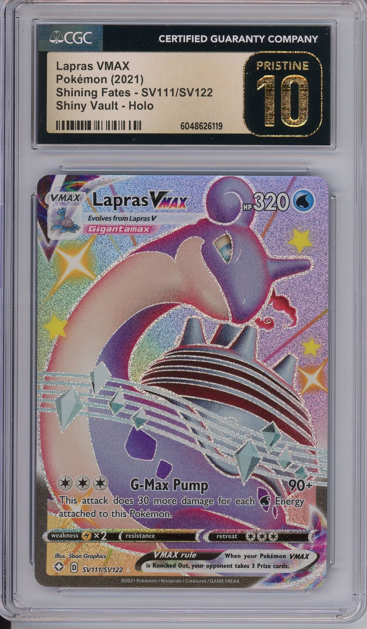 Pokemon Graded: Lapras VMAX CGC Pristine 10