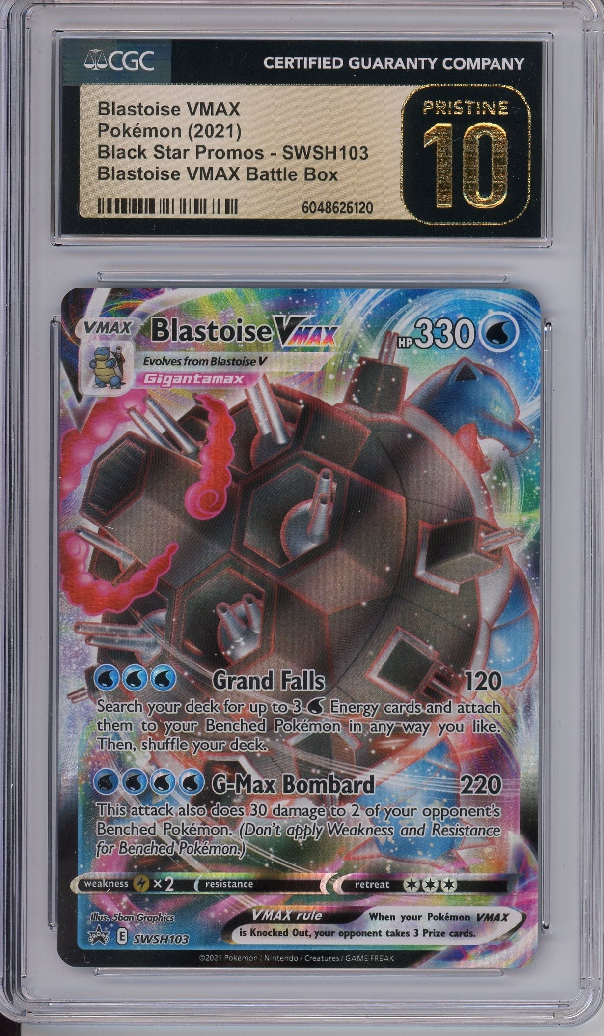 Pokemon Graded: Blastoise VMAX Pristine 10