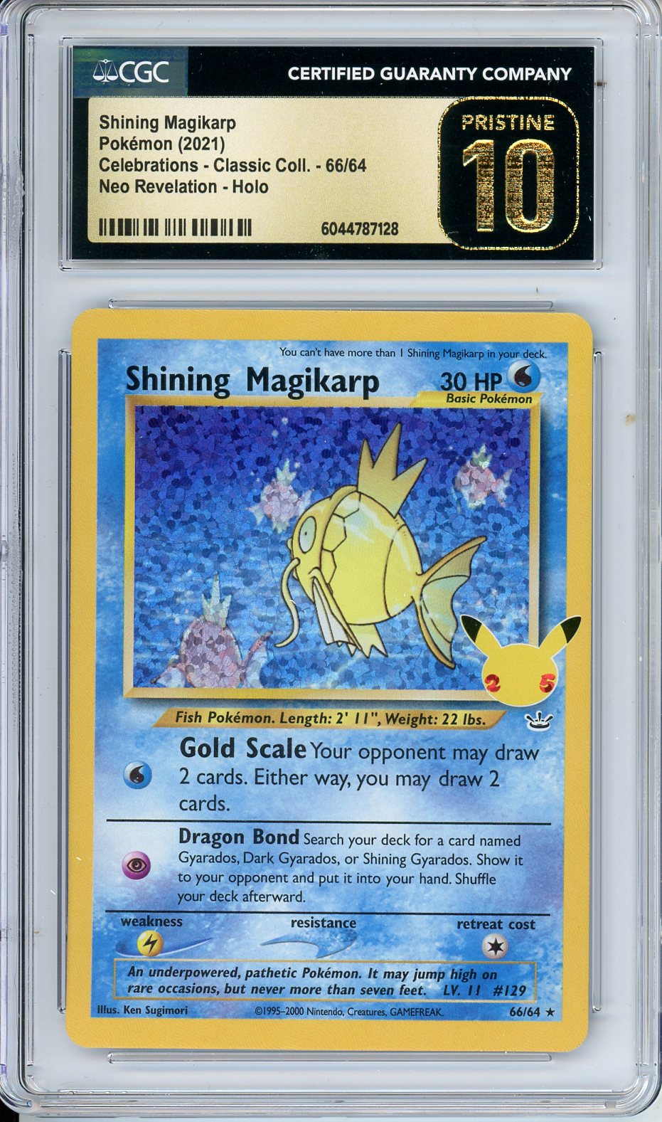 Pokemon Graded: Celebrations Shining Magikarp CGC Pristine 10