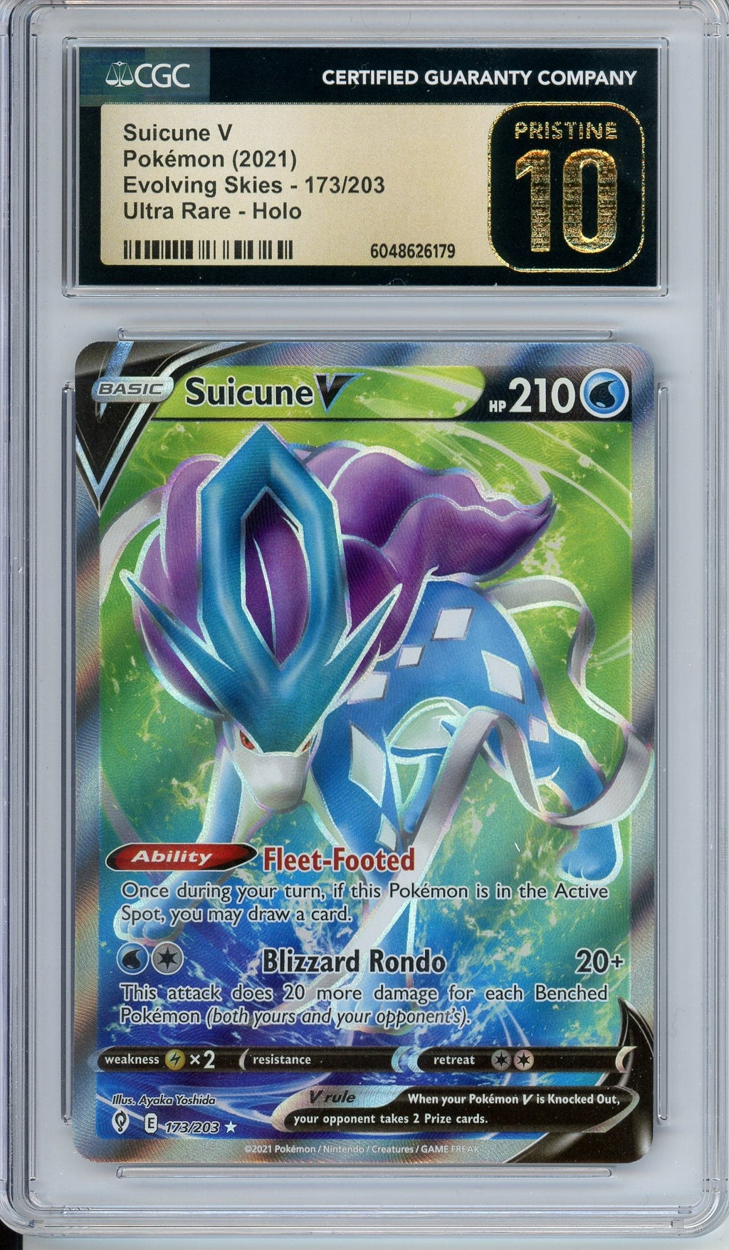 Pokemon Graded: Suicine V CGC Pristine 10