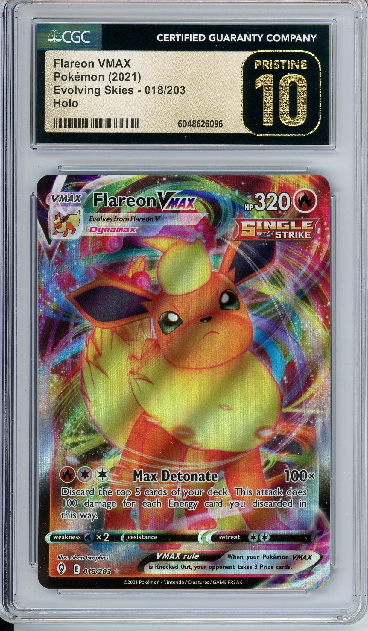 Pokemon Graded: Flareon VMAX CGC Pristine 10