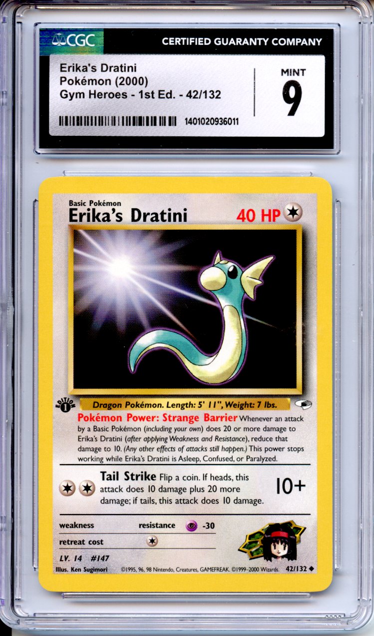 Pokemon Graded: 1st Edition Erika's Dratini CGC 9