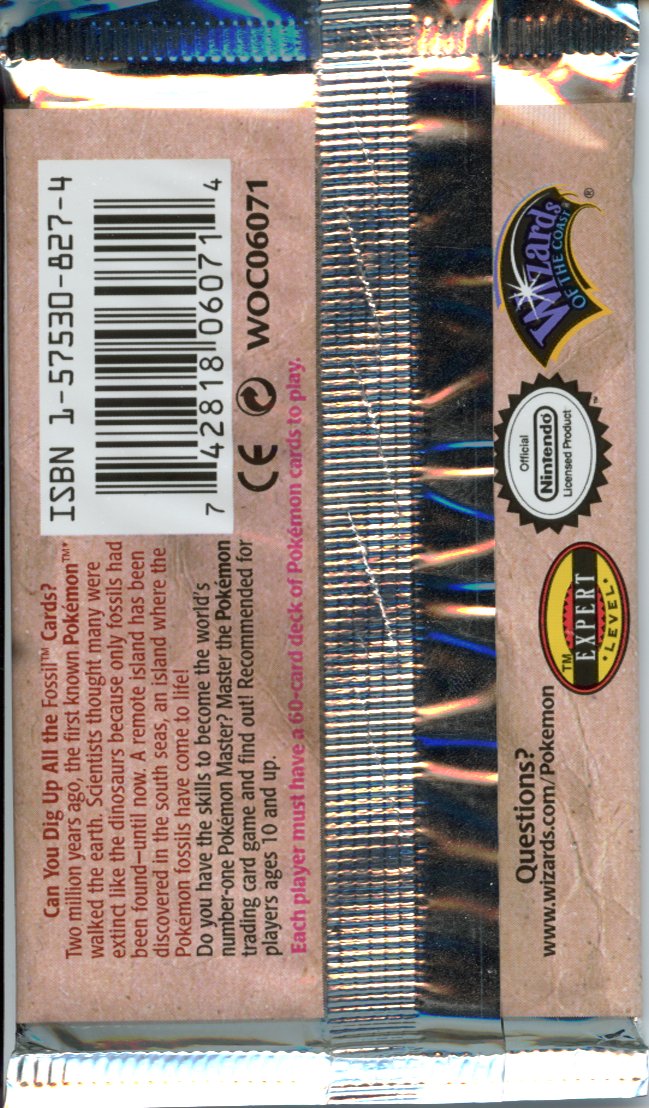 Pokemon: 1st Edition Fossil Booster Pack